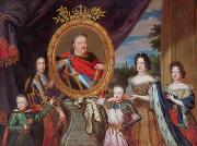 Apotheosis of John III Sobieski surrounded by his family.